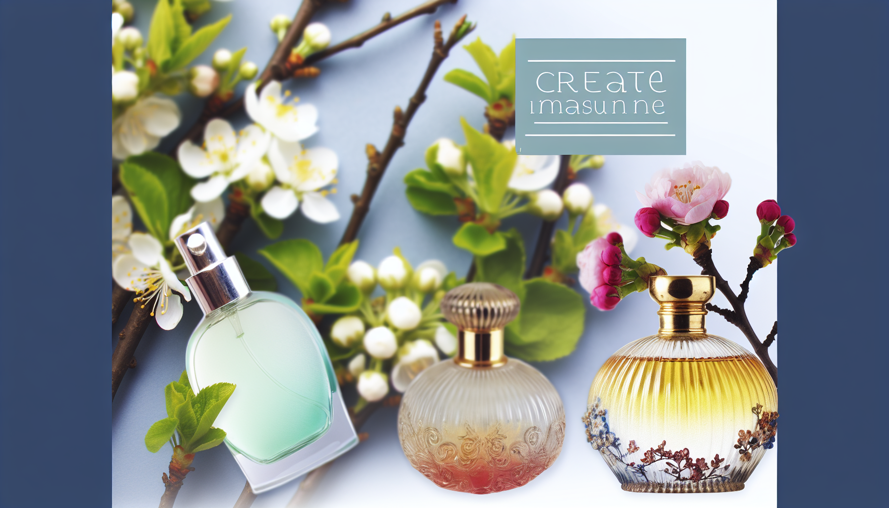 AI-genererad bild: Vårens dofttrender – Nyheter och klassiker General requirements: - No text or wo