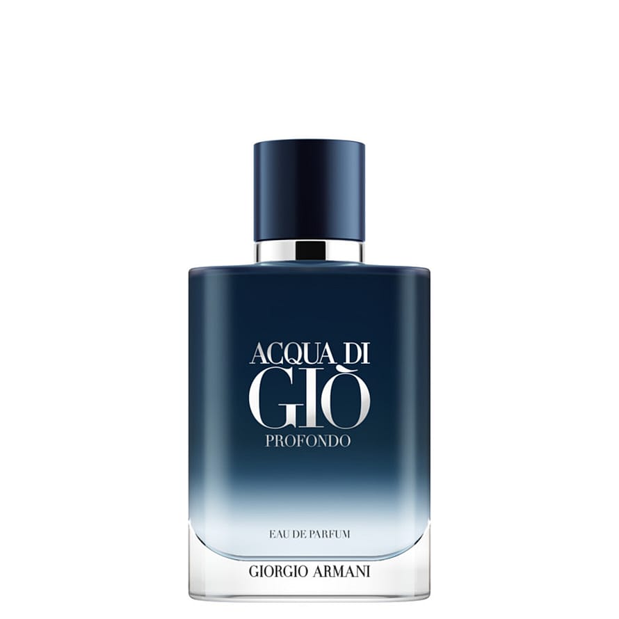 Elegant blå parfymflaska av Armani Acqua di Giò Profondo, herrparfym