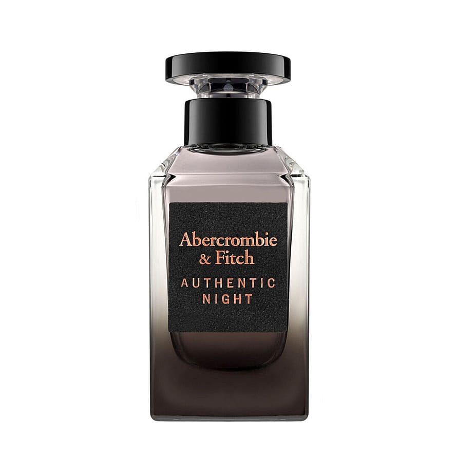 Abercrombie & Fitch Authentic Night herrparfymflaska på träbord