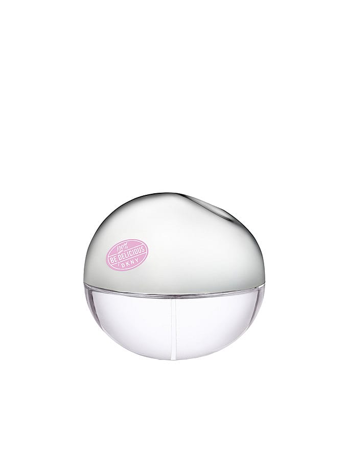 Stilren Dkny Be 100% Delicious damparfymflaska i grönt och silver