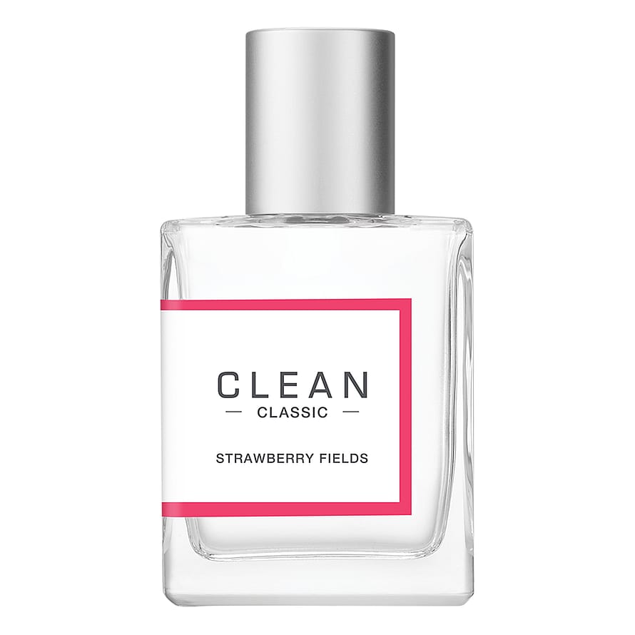 Clean Classic Strawberry Fields parfymflaska i glas för damparfym med jordgubbsnoter