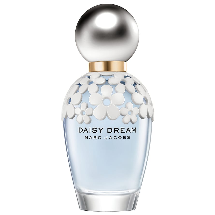 Marc Jacobs Daisy Dream damparfymflaska mot ljus bakgrund