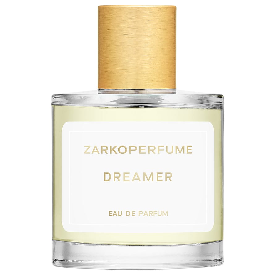 Transparent parfymflaska Zarkoperfume Dreamer mot vit bakgrund, damparfym