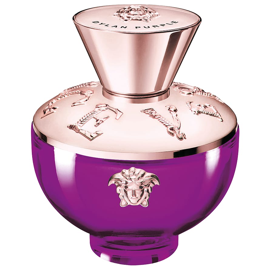 Versace Dylan Purple parfymflaska för damer på vit bakgrund