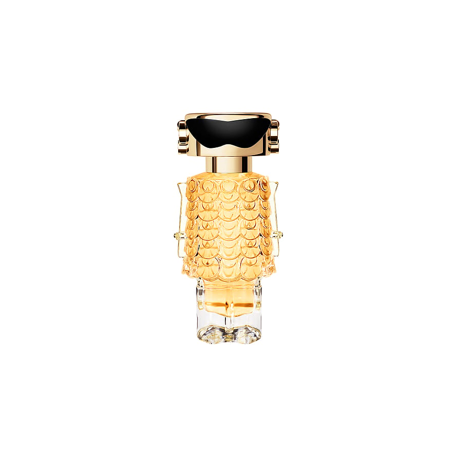 Elegant parfymflaska för damparfym Rabanne Fame Intense i stilren design