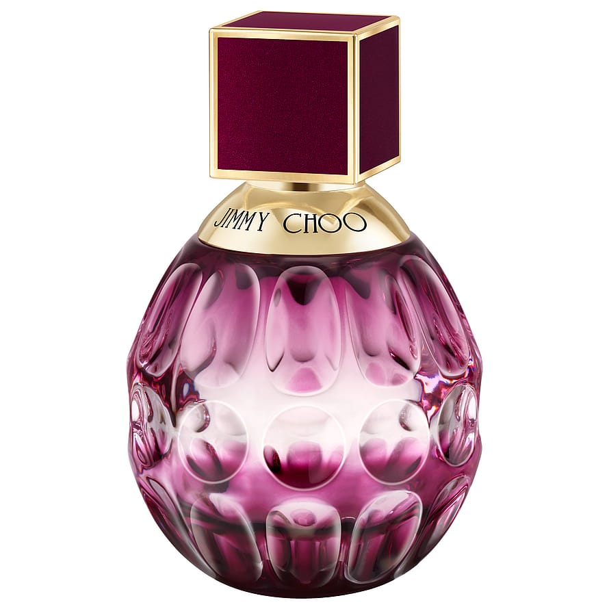 Jimmy Choo Fever parfymflaska för damer med lila och guld design