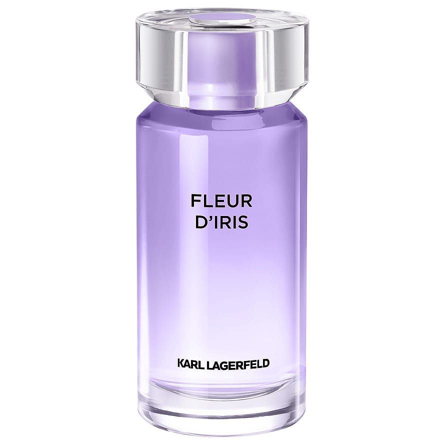 Karl Lagerfeld Fleur d'Iris damparfym i stilren parfymflaska på vit bakgrund