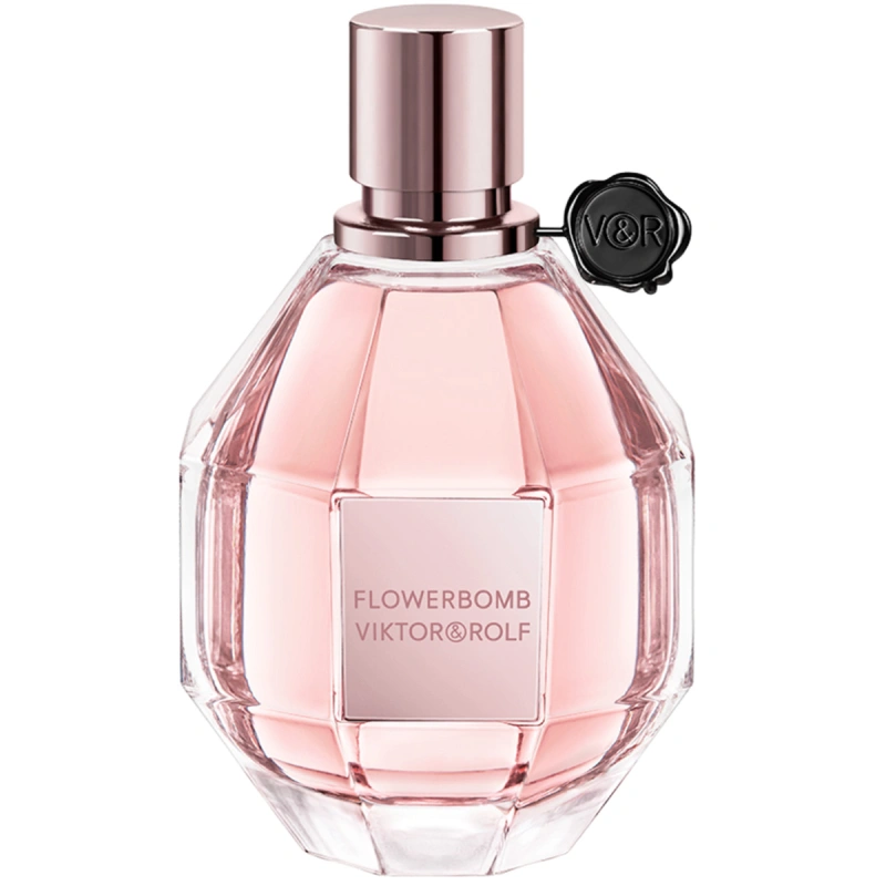Elegant Viktor&Rolf Flowerbomb parfymflaska för damparfym i rosa och guld nyanser