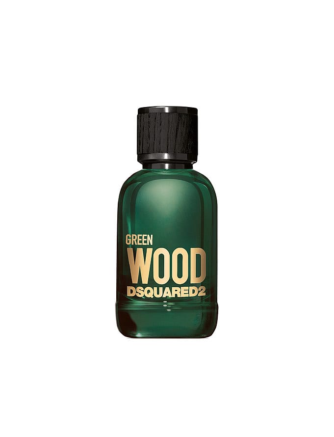 Grön parfymflaska Dsquared2 Green Wood, herrparfym