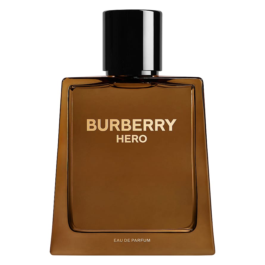Stilren Burberry Hero parfymflaska för herrar mot mörk bakgrund