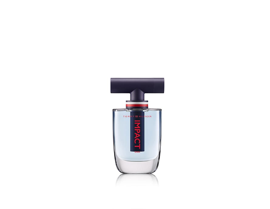 Tommy Hilfiger Impact Spark parfymflaska, stilren design för herrar