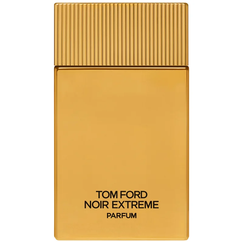 Elegant Tom Ford Noir Extreme parfymflaska för herrar på träbord