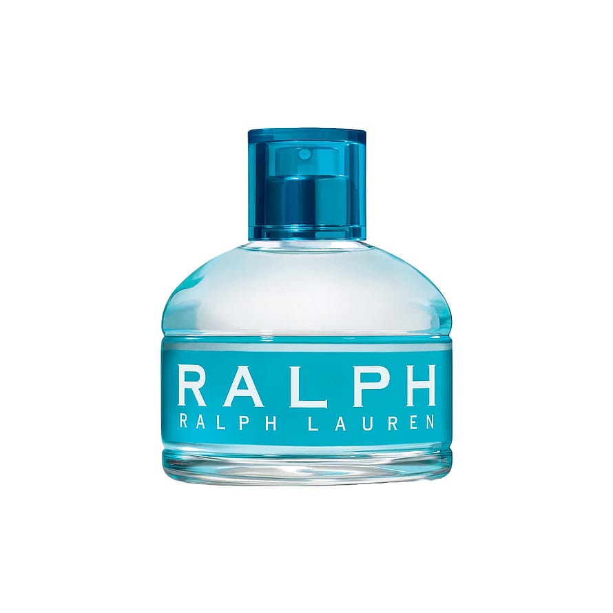 Transparent parfymflaska Ralph Lauren Romance damparfym på vit bakgrund