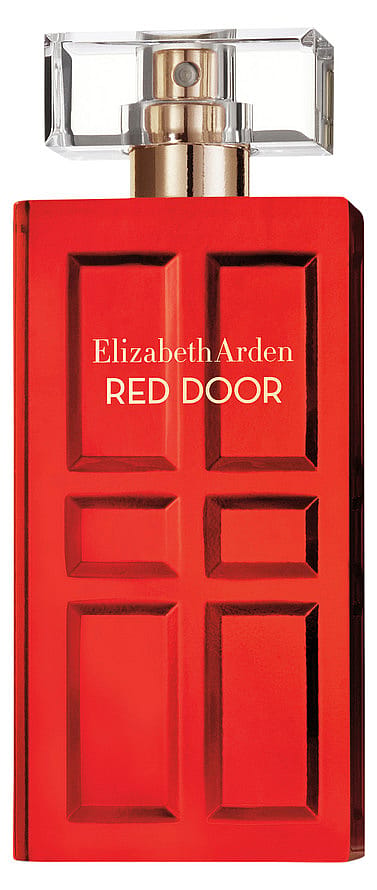 Elegant röd parfymflaska Elizabeth Arden Red Door, damparfym