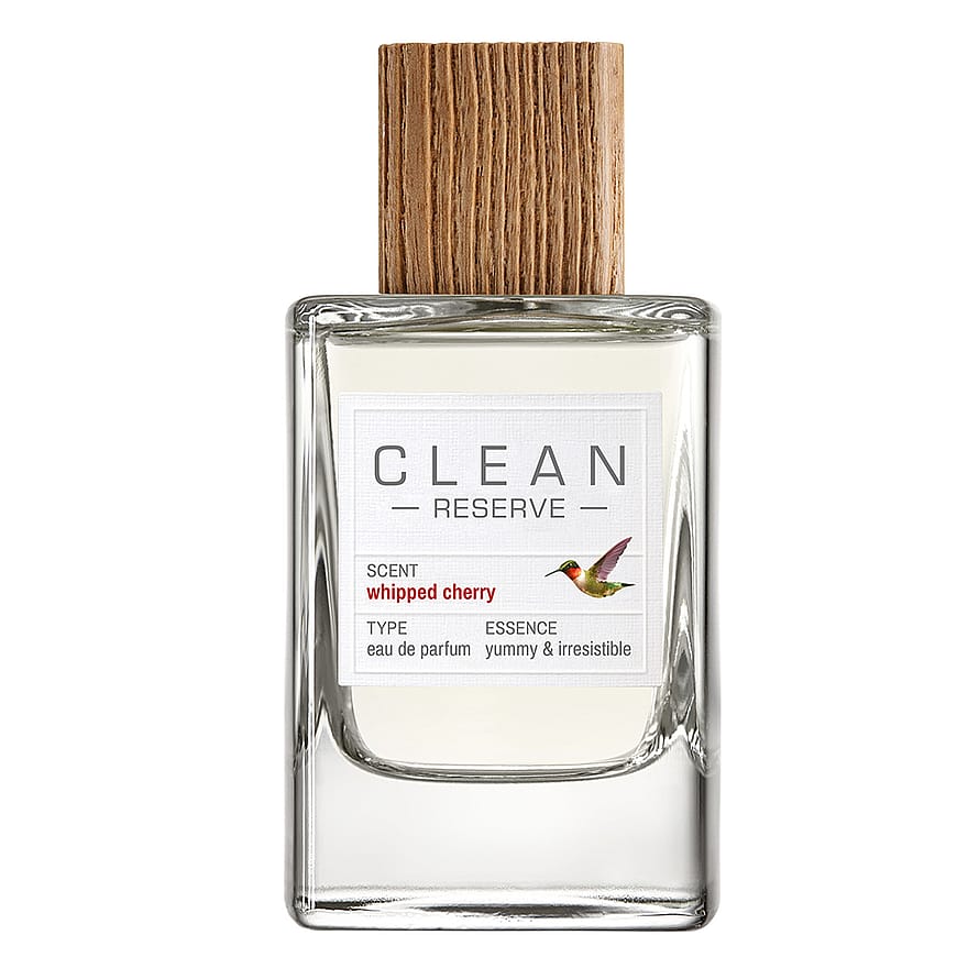 Parfymflaska Clean Reserve Whipped Cherry, damparfym i elegant glasdesign