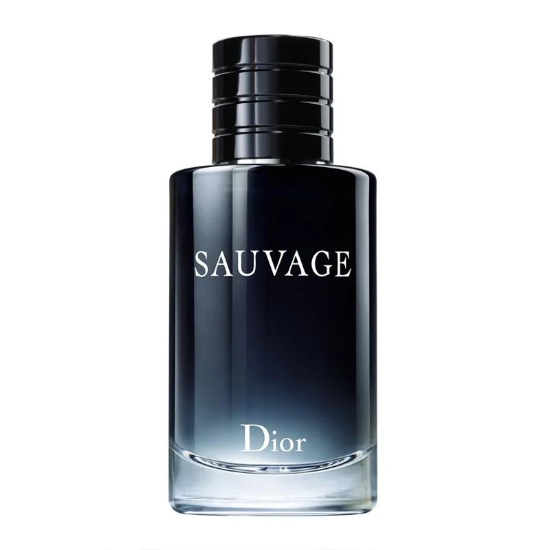 Dior Sauvage herrparfymflaska på träbord