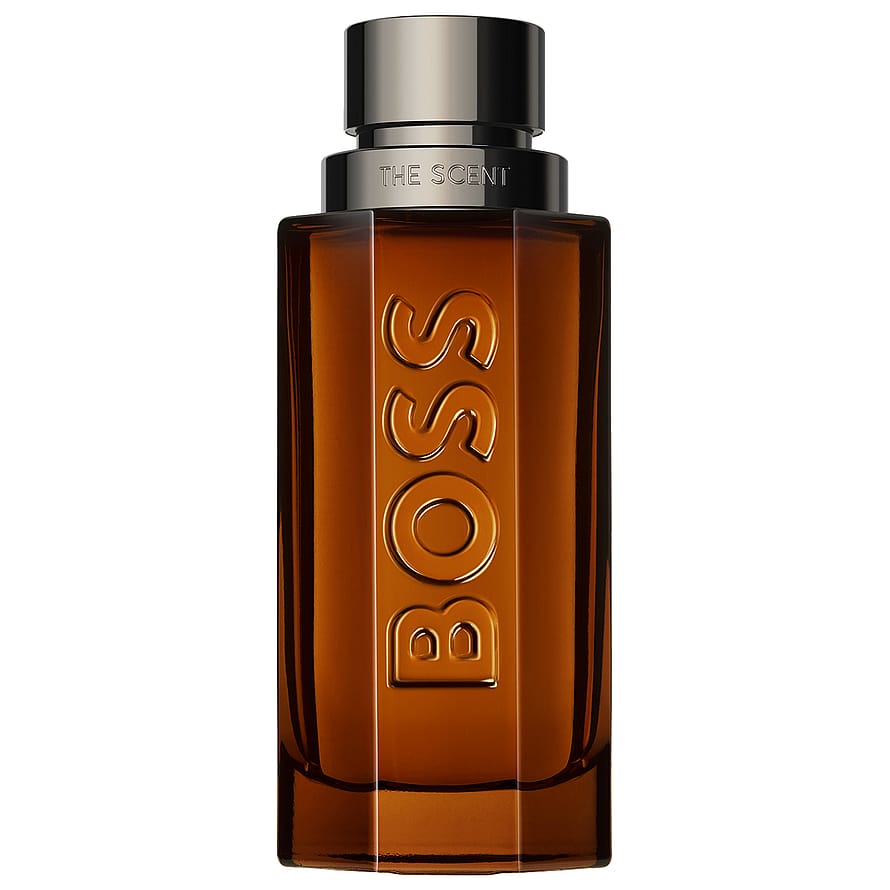 Hugo Boss The Scent Intense herrparfymflaska på vit bakgrund
