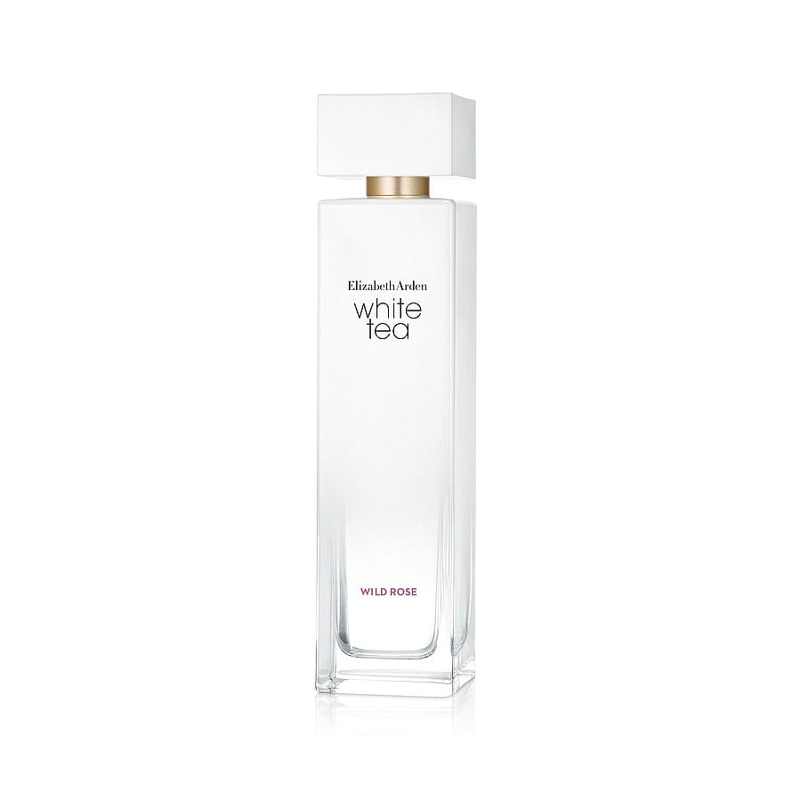 Elizabeth Arden White Tea Wild Rose parfymflaska för damer mot ljus bakgrund