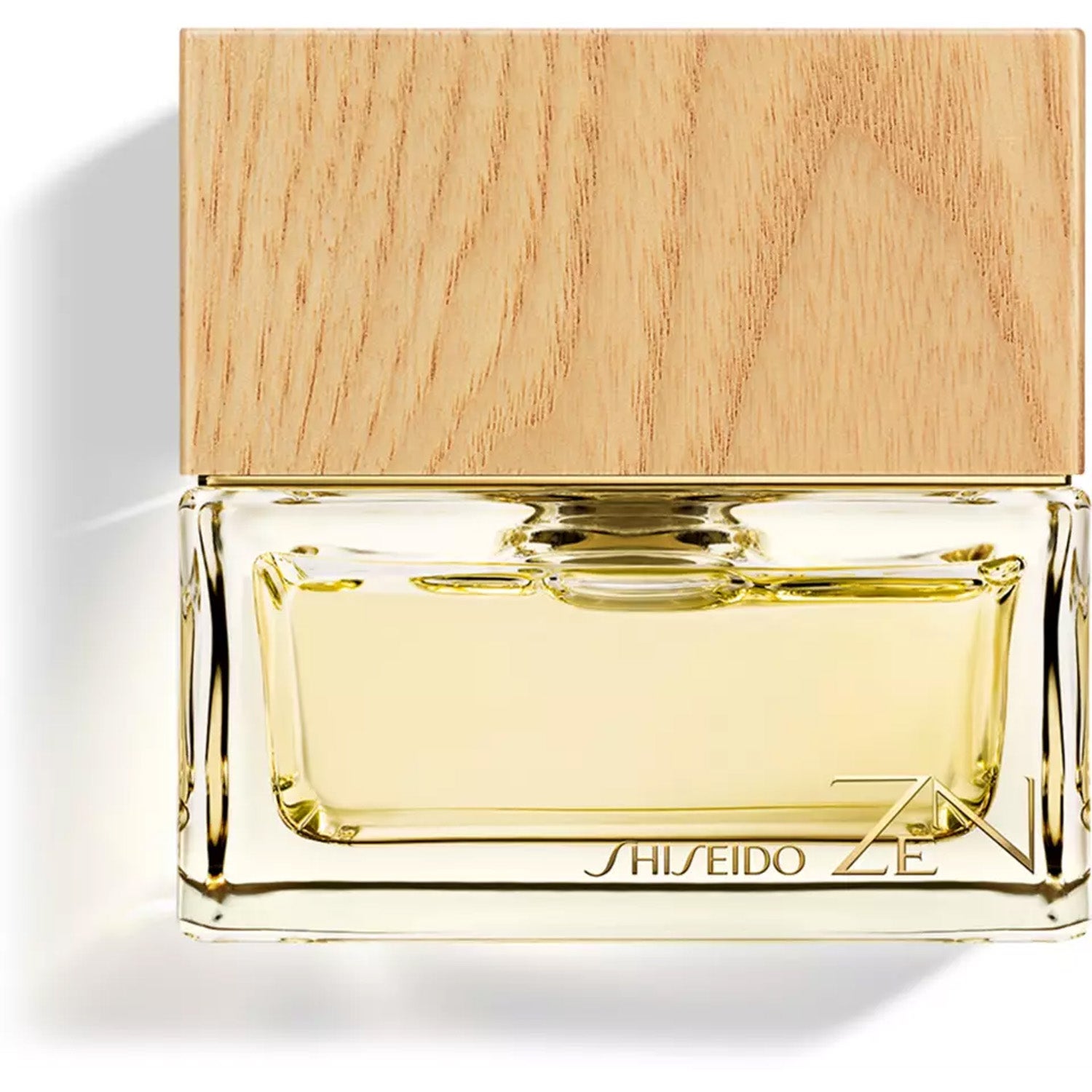 Elegant parfymflaska Shiseido Zen, damparfym med gyllene detaljer
